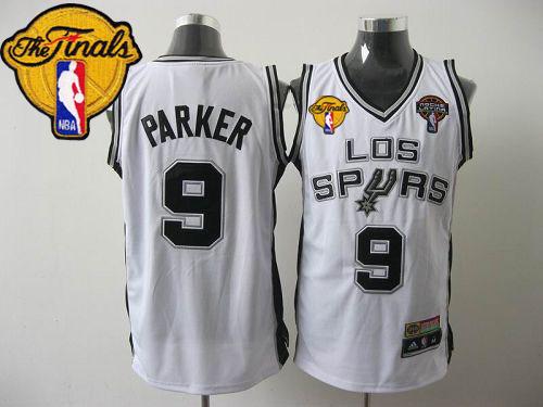 White Spurs #9 Tony Parker Latin Nights Finals Patch Stitched NBA Jersey